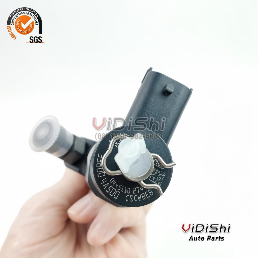 0445110274 Common Rail Injector for Hyundai i800 Kia Sorento 2.5 CRDi 2 0445110274 common rail injector electrical connector end