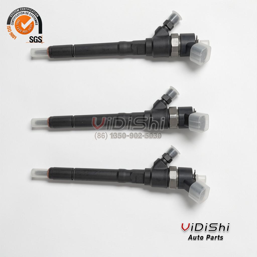 0445110274 Common Rail Injector for Hyundai i800 Kia Sorento 2.5 CRDi 6 Three 0445110274 common rail injectors shown together