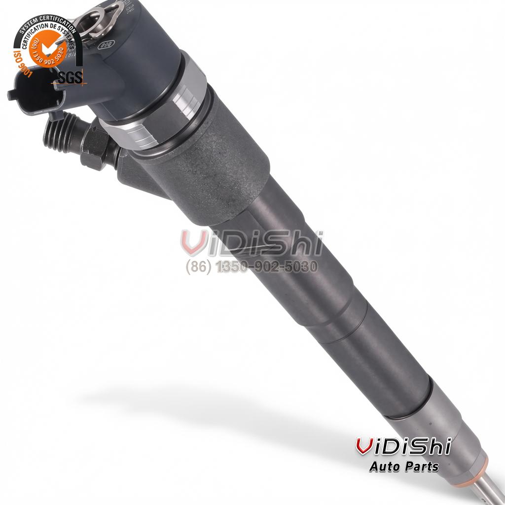 0445110418 Common Rail Injector for Fiat Iveco 504389548 6 0445110418 common rail injector three-quarter view