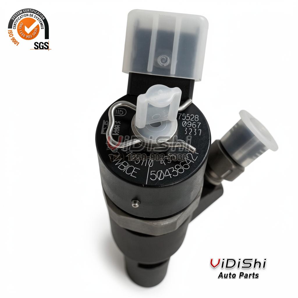 All Products 8 0445110435 common rail injector (Bosch 0 445 110 435 reference) — etched body marking close-up