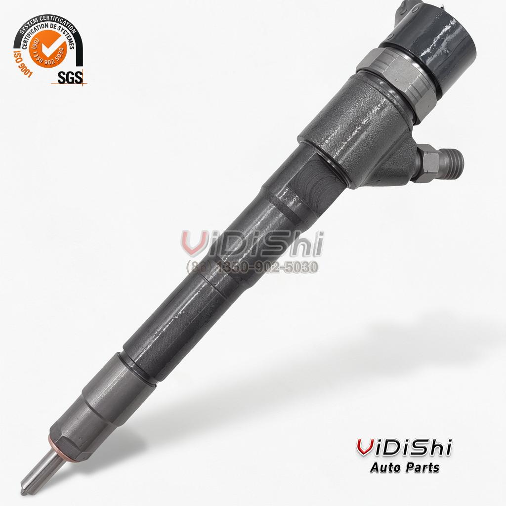 All Products 13 0445110435 common rail injector (Bosch 0 445 110 435 reference) — three-quarter view, nozzle tip lower left