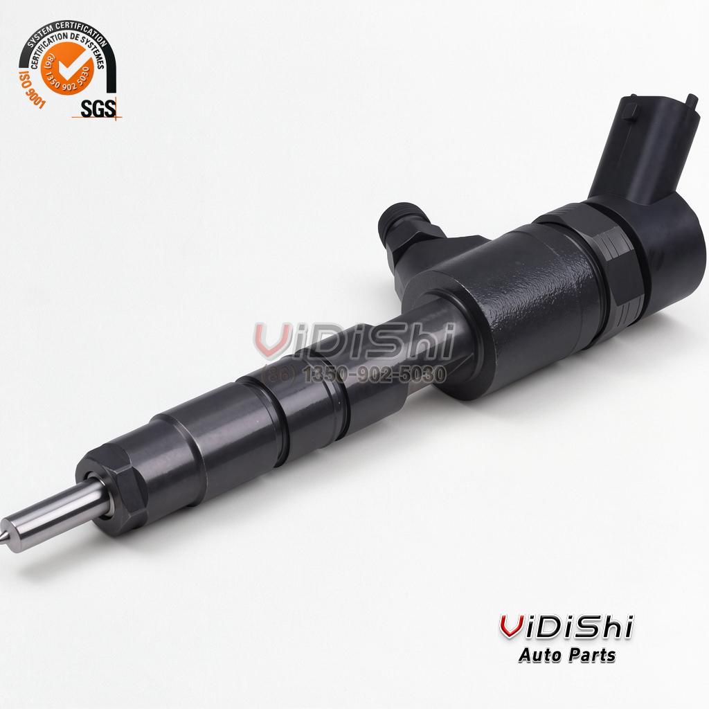 0445110463 Common Rail Injector for Yanmar TNV88 6 0445110463 injector laid flat, full length horizontal