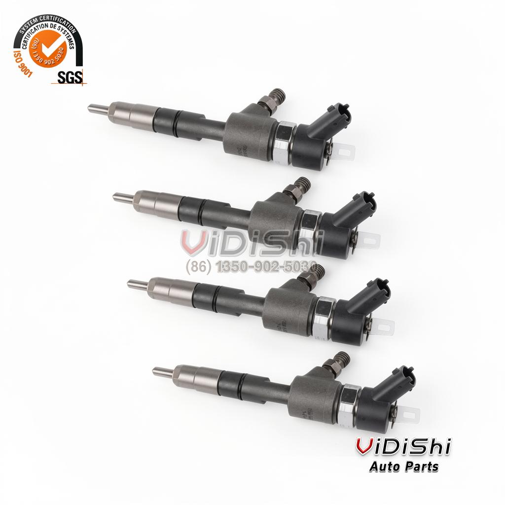 All Products 13 Four 0445110463 injectors lying in a row