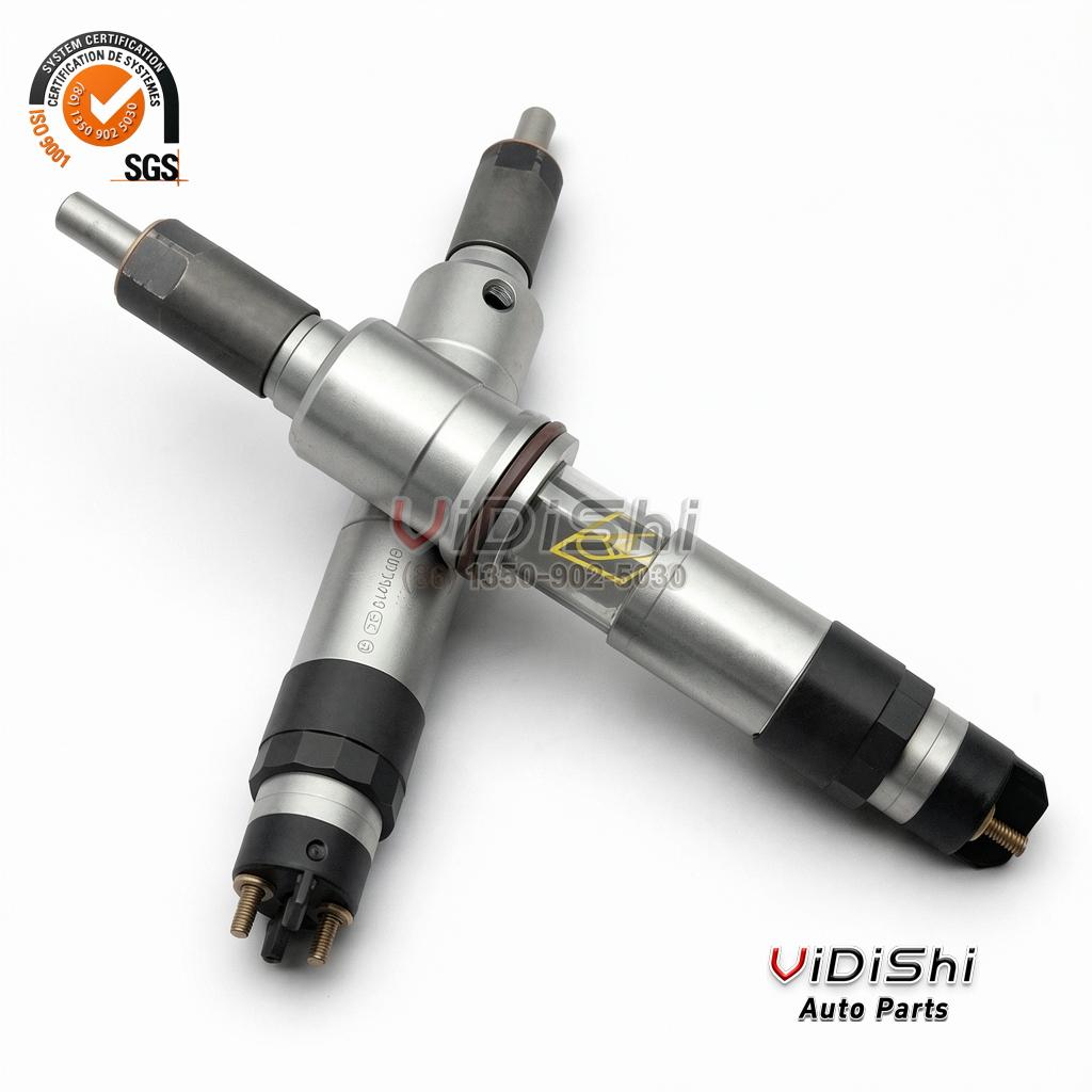 All Products 8 Several 0445120363 injectors arranged together with a body etching in view