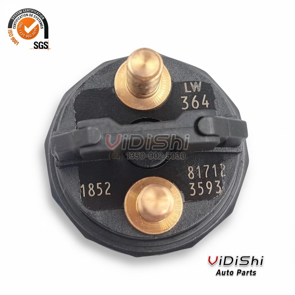 All Products 9 The terminal face of a 0445120364 injector with two brass studs and an etched 364 marking
