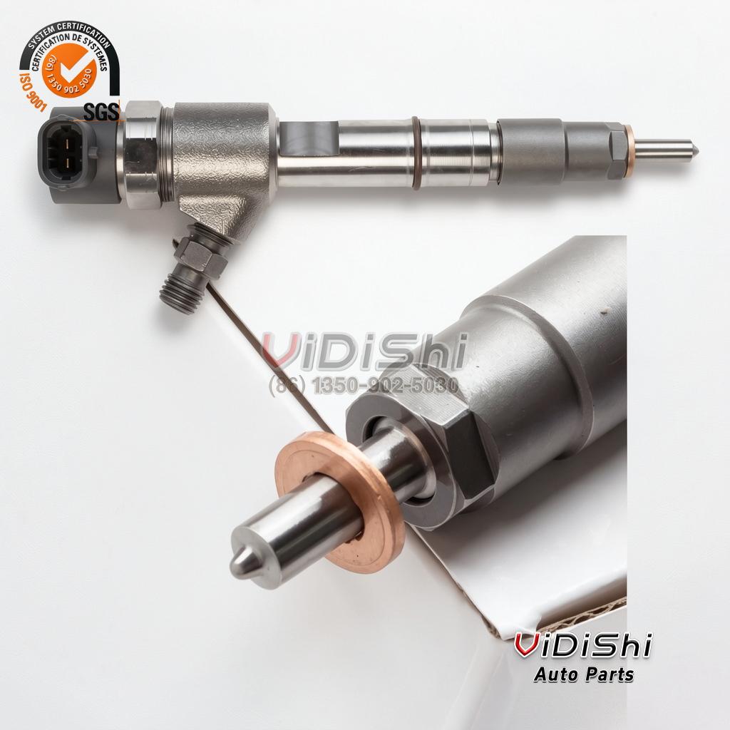 All Products 9 A 0445120372 injector shown whole above a close view of its copper sealing washer