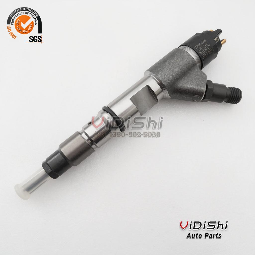 0445120372 Common Rail Injector CRIN2 for Yuchai YC4S 5 Angled 0445120372 injector etched S5000-A38 CRIN2 and 0445120372 at the solenoid end