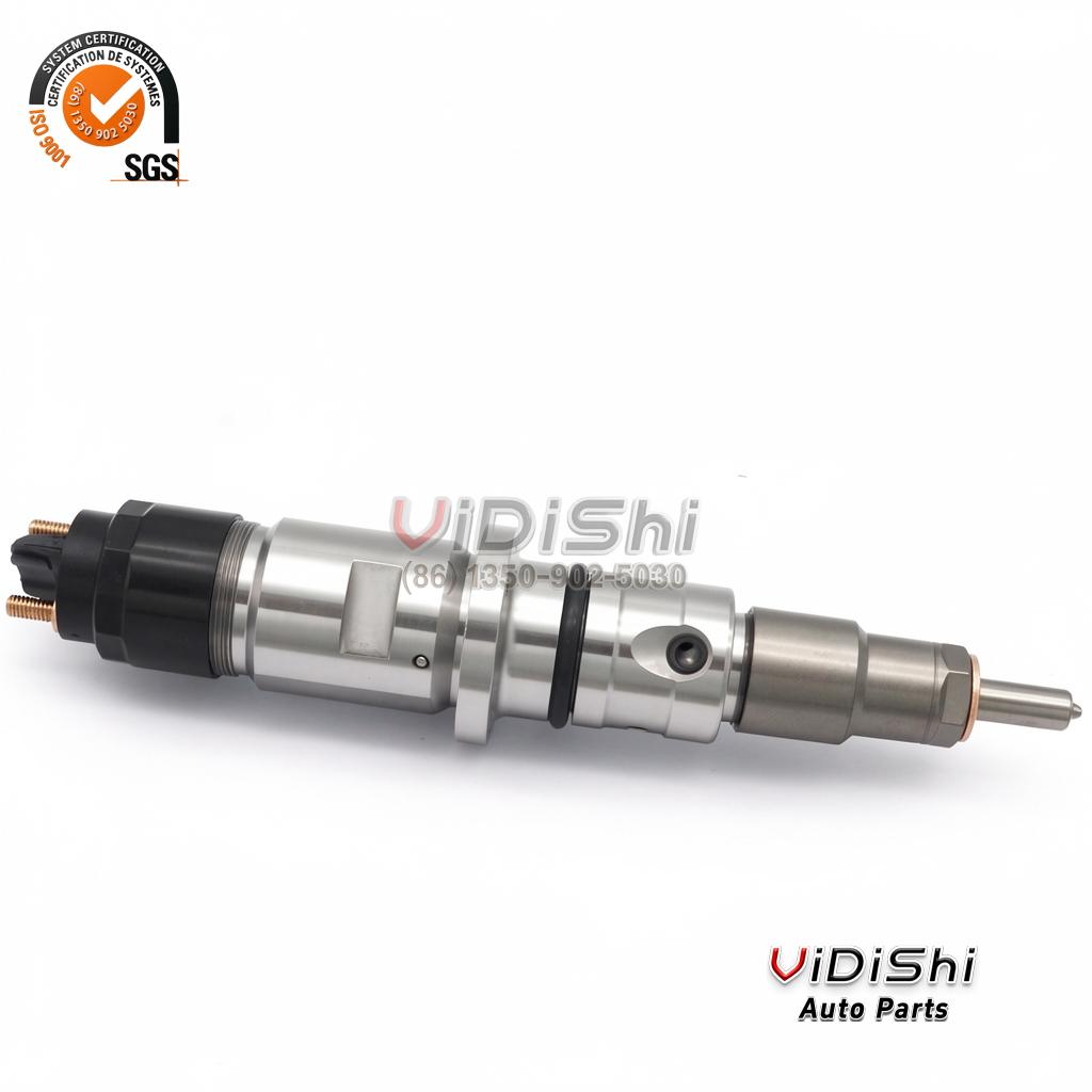 0445120373 Common Rail Injector CRIN2 for Weichai WP10 WP12 5 Side profile of a 0445120373 injector from the nozzle end to the terminal end