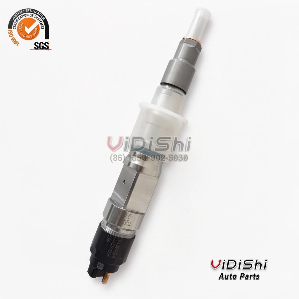 All Products 9 0445120377 injector with white protective caps on nozzle and connector ends