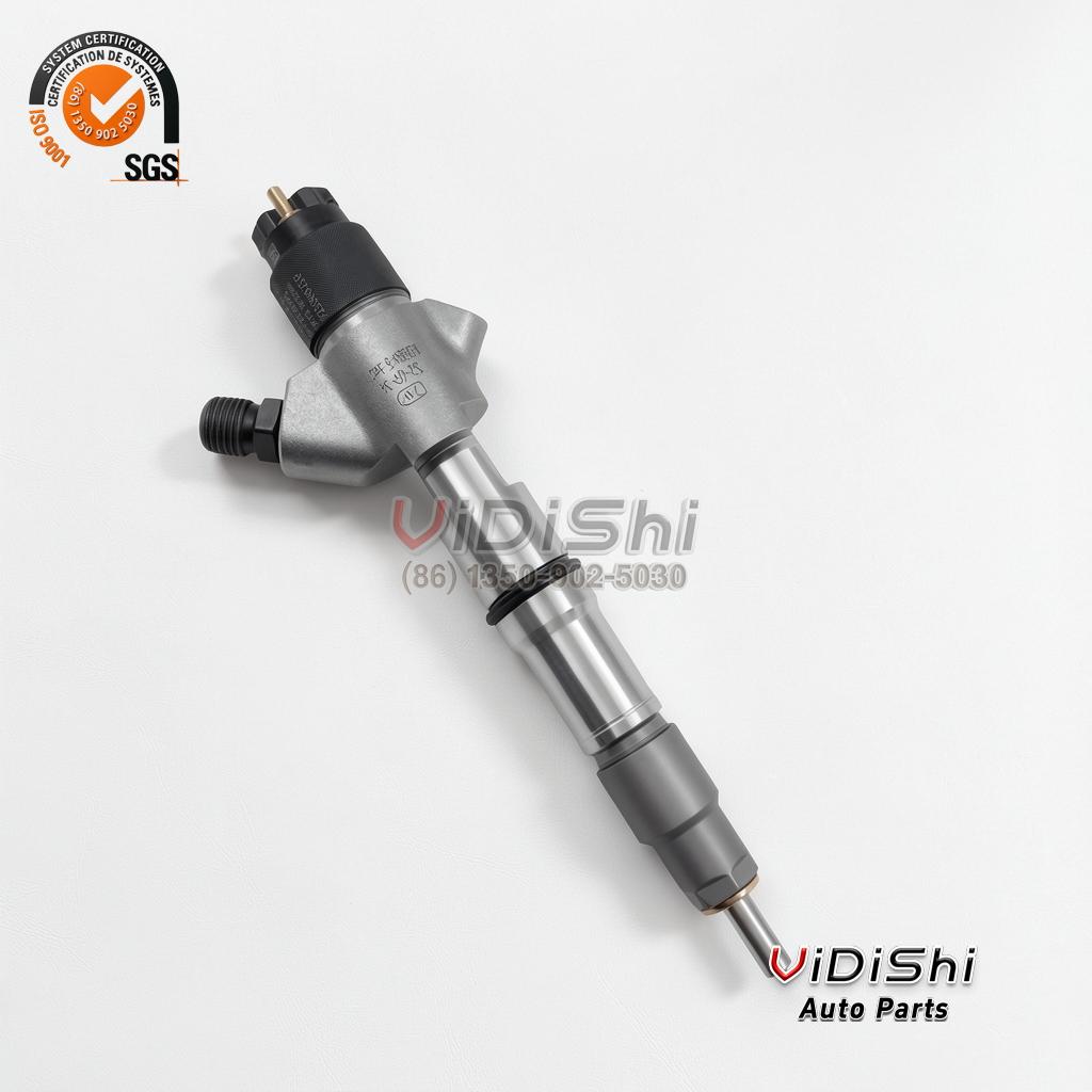All Products 9 The terminal face of a 0445120379 injector with two brass studs and an interlock clip in view