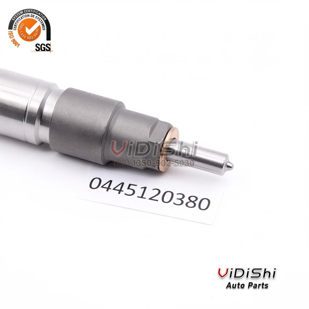 All Products 8 0445120380 injector nozzle tip close up with its number card alongside
