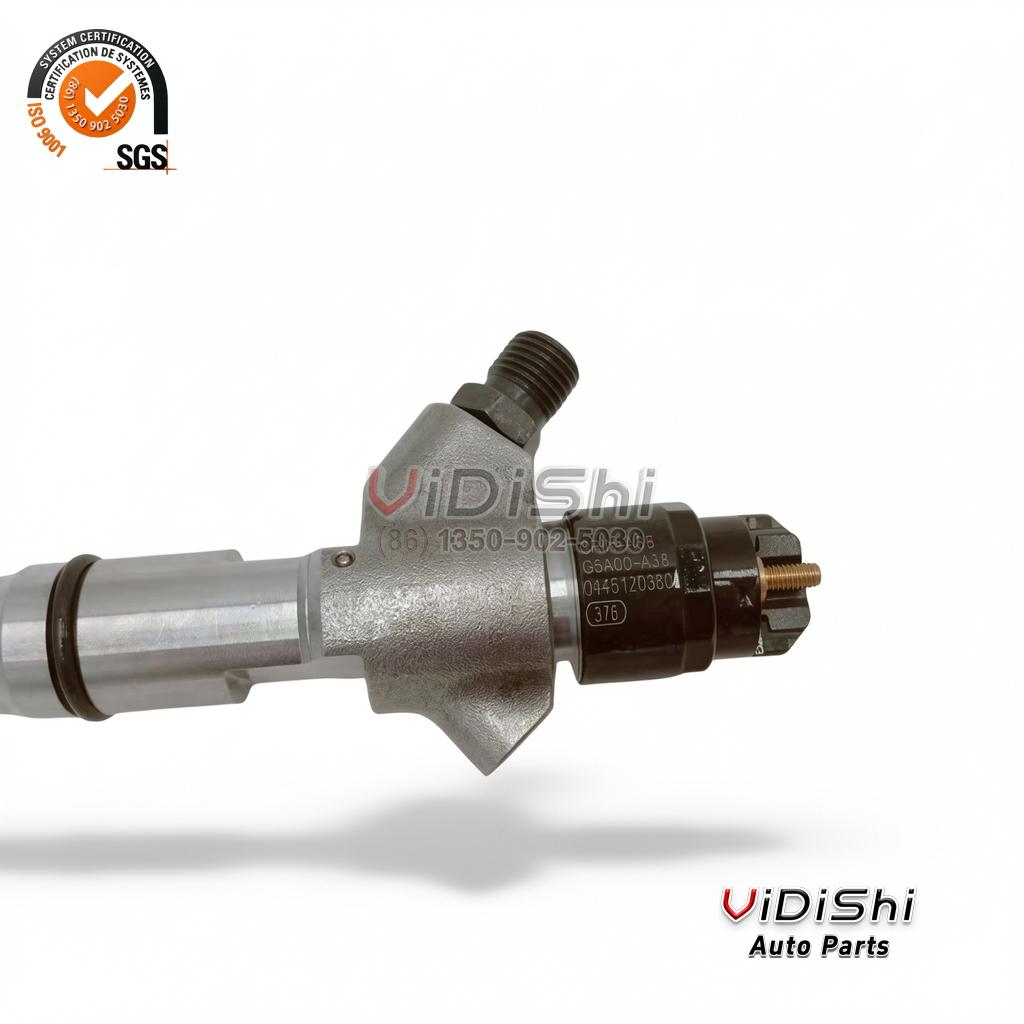 0445120380 injector solenoid housing etched 0445120380, close up