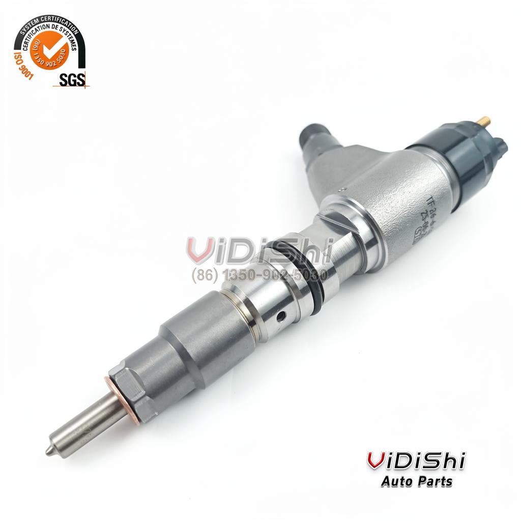 All Products 10 A 0445120382 injector shown whole from the solenoid cap to the nozzle tip on a white background