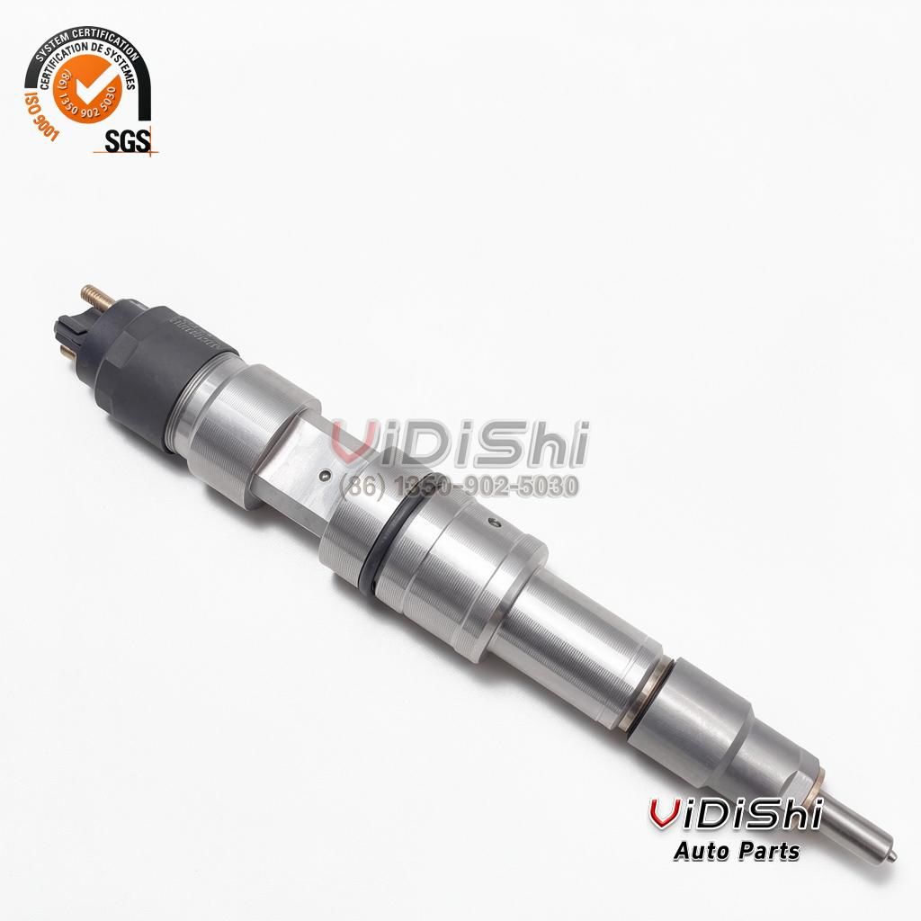 0445120391 CRIN2 Injector Replacement for Bosch, Weichai 612630090055 12 0445120391 common rail injector (Bosch CRIN2-16 reference) — three-quarter view, connector upper left