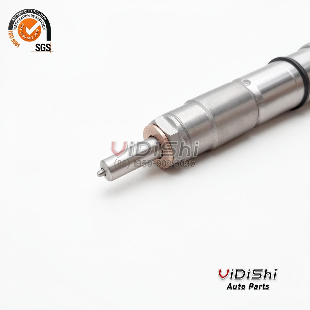 0445120392 CRIN2 Injector for Wärtsilä PAAF072206 5 0445120392 injector nozzle end macro with the copper sealing washer fitted