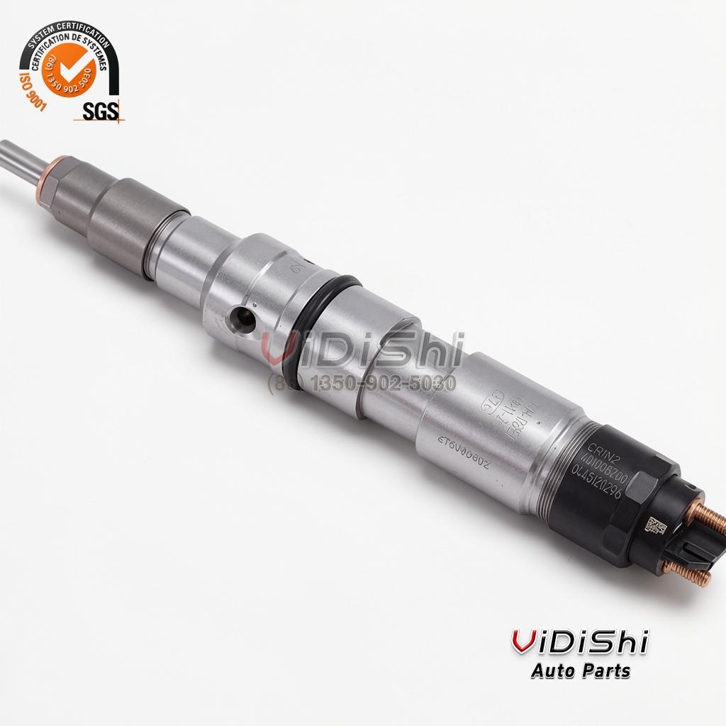 0445120538 Common Rail Injector for Mercedes Actros 3 0445120538 injector laid out with its etched actuator plate and body markings facing camera