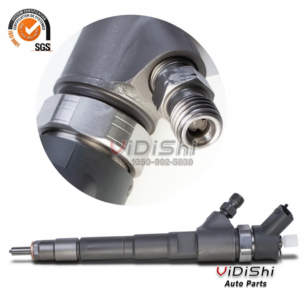 0986435165 Common Rail Injector Replacement for Fiat Iveco 504386427 4 0986435165 injector solenoid head photographed at an angle