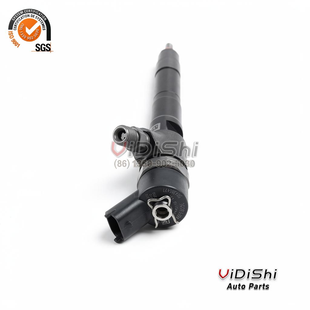 All Products 8 0986435227 injector seen from the connector end showing the solenoid housing and port