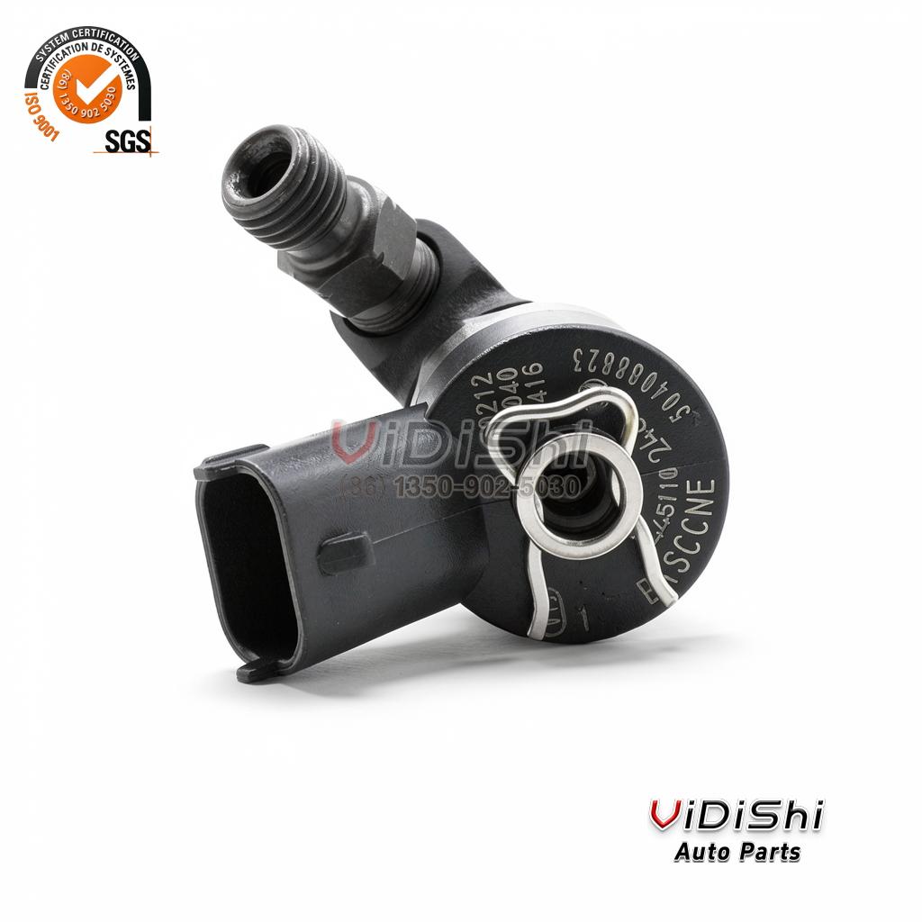 0986435227 Common Rail Injector for Fiat Ducato Iveco 2.3 Multijet 4 Close view of the part number marking on the valve end of a 0986435227 injector