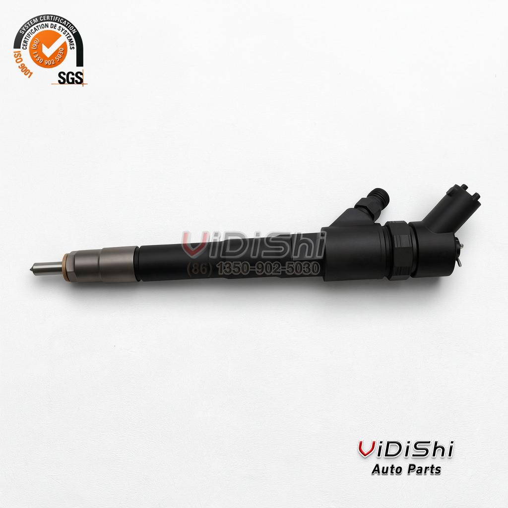 Vidishi Auto 0986435227 common rail injector shown horizontally in side profile