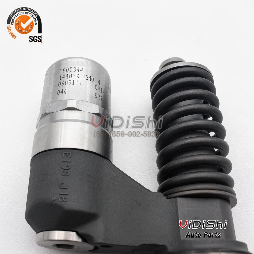 All Products 8 The top coupling of a 3829644 unit injector carrying a laser etched data field with several number lines