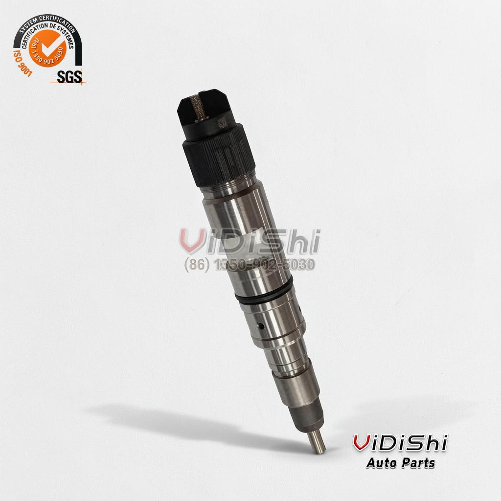 610800080588 CRIN2 Injector for Weichai WP10 Replacement 4 610800080588 common rail injector standing diagonally with connector head up