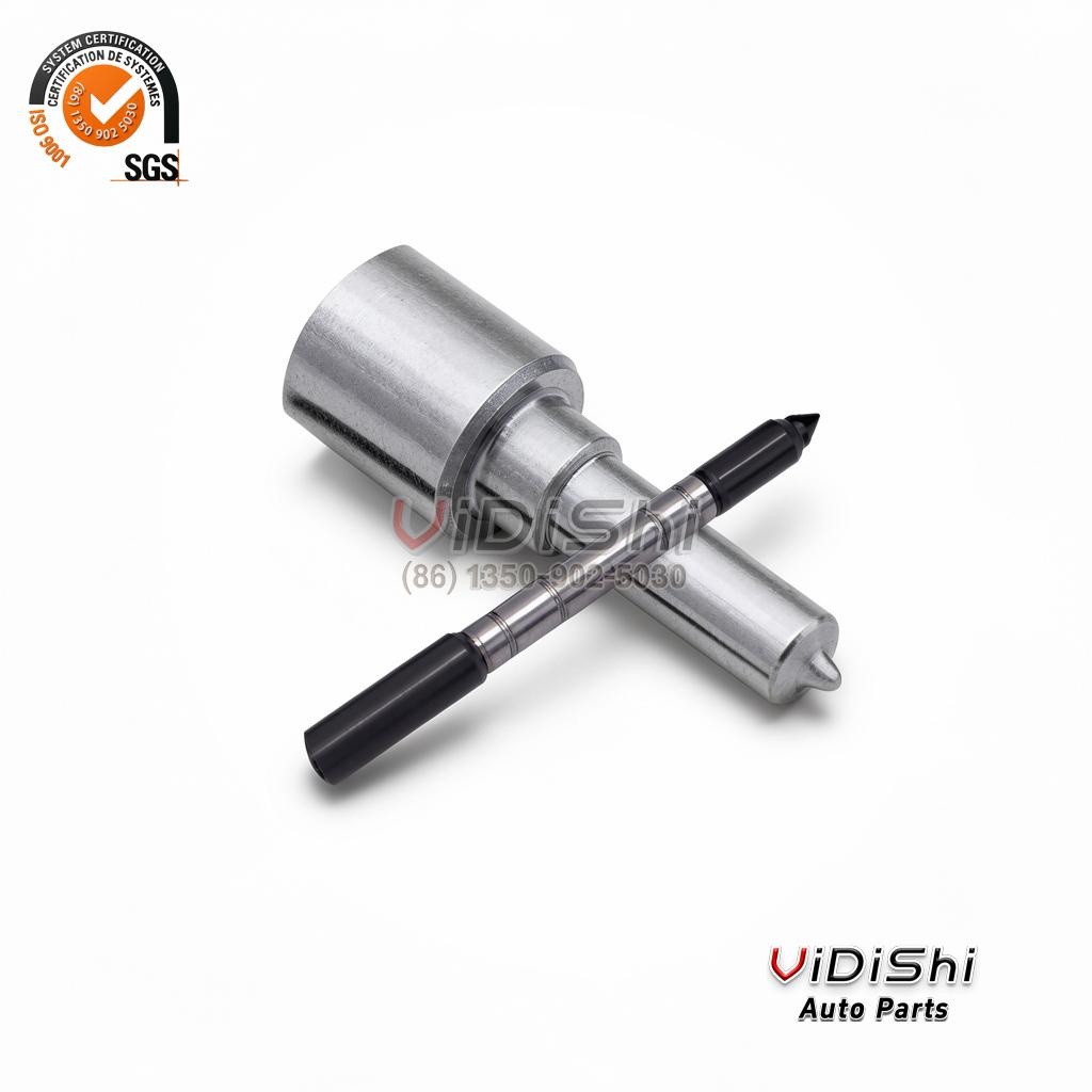 DLLA138P2355 Nozzle Replacement for Bosch 0433172355 6 DLLA138P2355 injector nozzle body shown with its separate needle pin laid across it