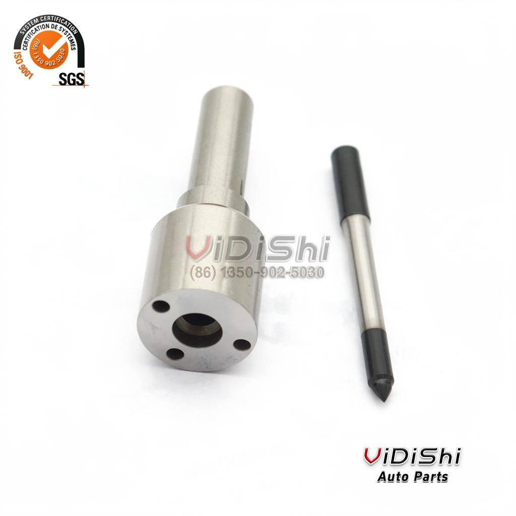 All Products 10 DLLA146P2437 nozzle standing beside its separate needle valve which points downwards