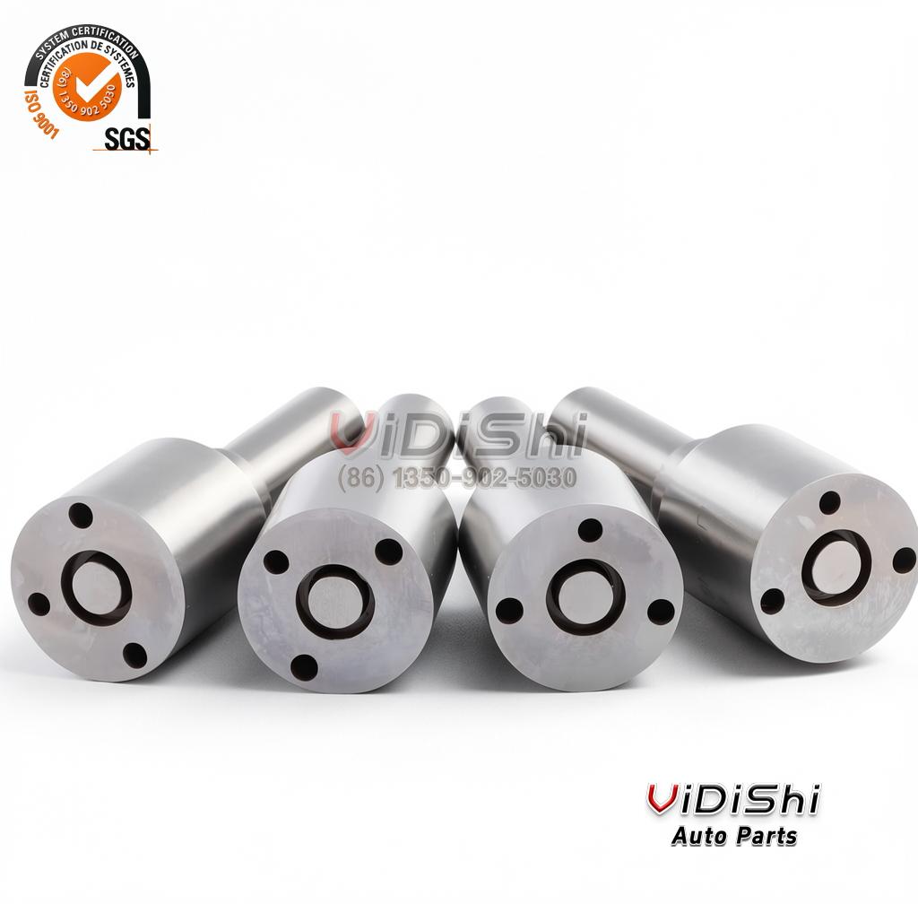 DLLA147P2474 CRIN2 Nozzle Replacement for Bosch 0433172474 13 DLLA147P2474 nozzle (Bosch 0433172474) — four nozzles showing their flange faces