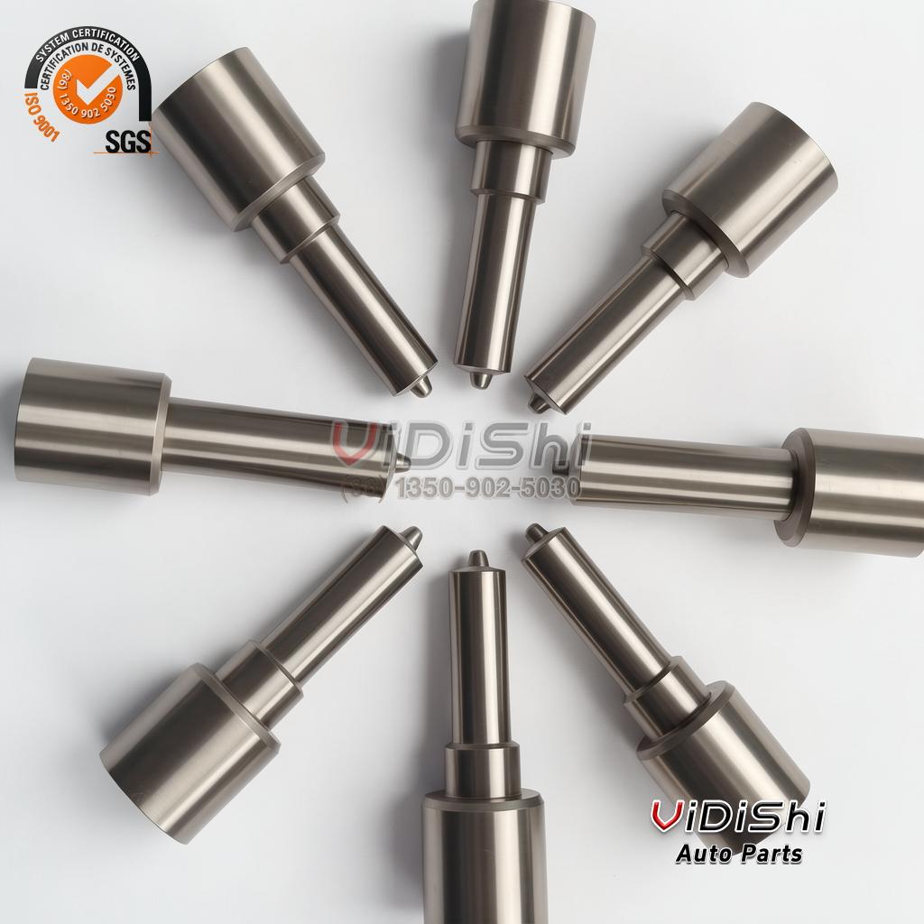 DLLA152P2422 Injector Nozzle for Weichai WP7 Common Rail 4 Eight DLLA152P2422 injector nozzles arranged in a radial pattern