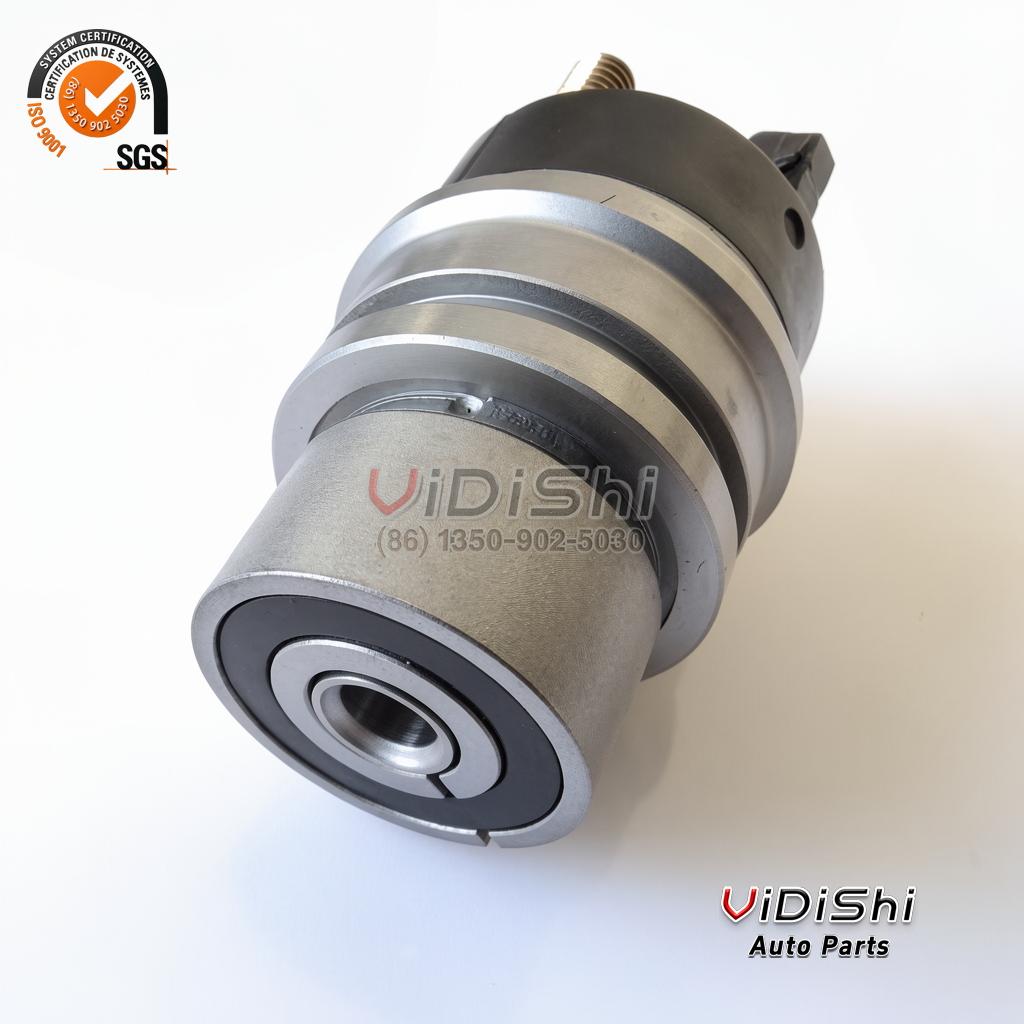 F00RJ02702 Injector Solenoid Valve for Bosch 120 Series 3 Close view of the F00RJ02702 valve seat face with its centre bore and radial slot on the steel end