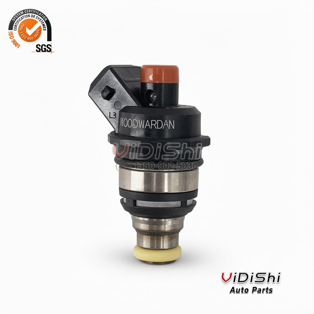 All Products 10 1001101111 Side view of the nozzle with the manufacturer name and number etched on the body