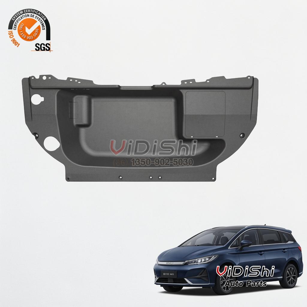 All Products 7 BYD-M6-FRUNK Interior Accessory, replacement part number m6 frunk front trunk storag installed view — Vidishi Auto
