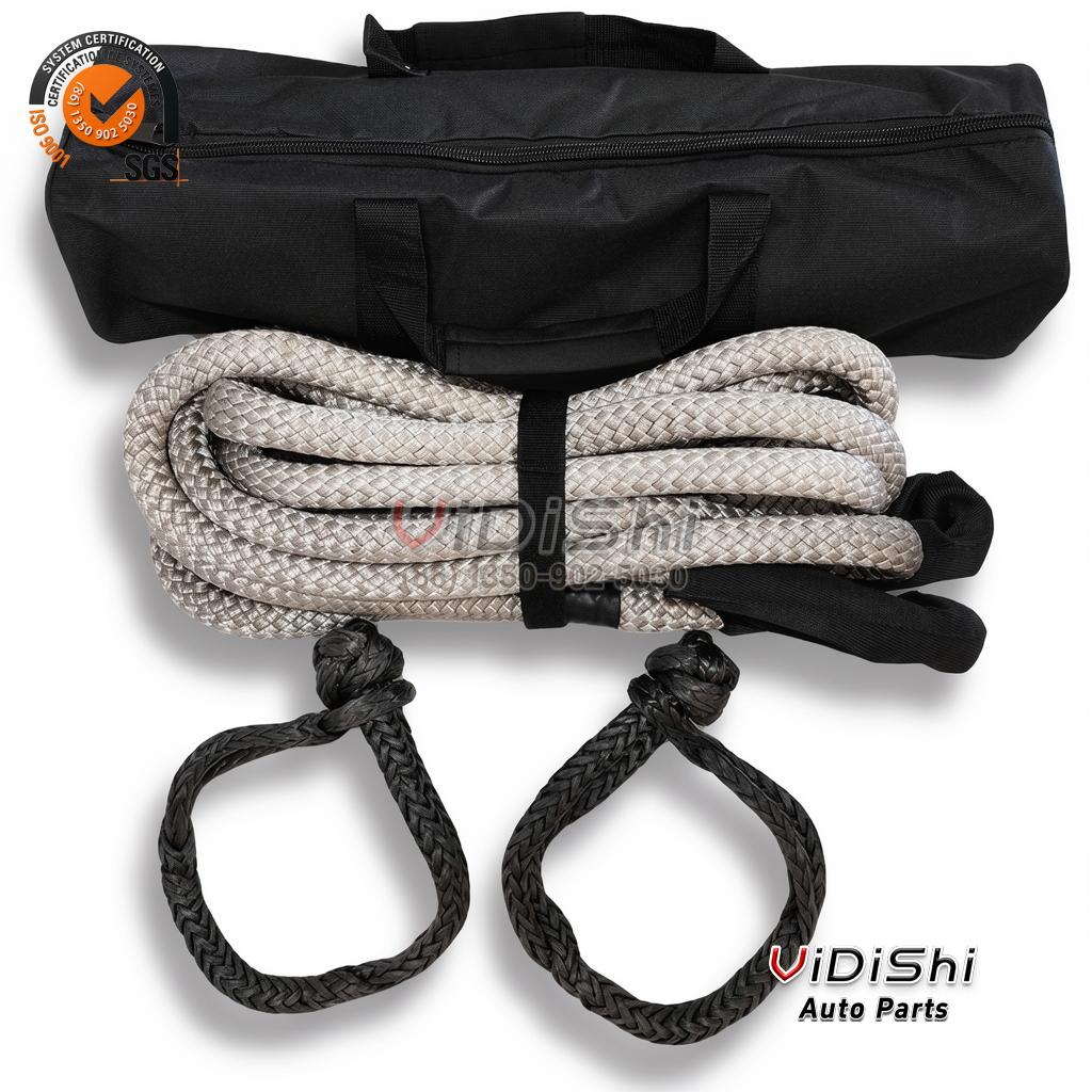 kinetic recovery rope kit black rope red shackles