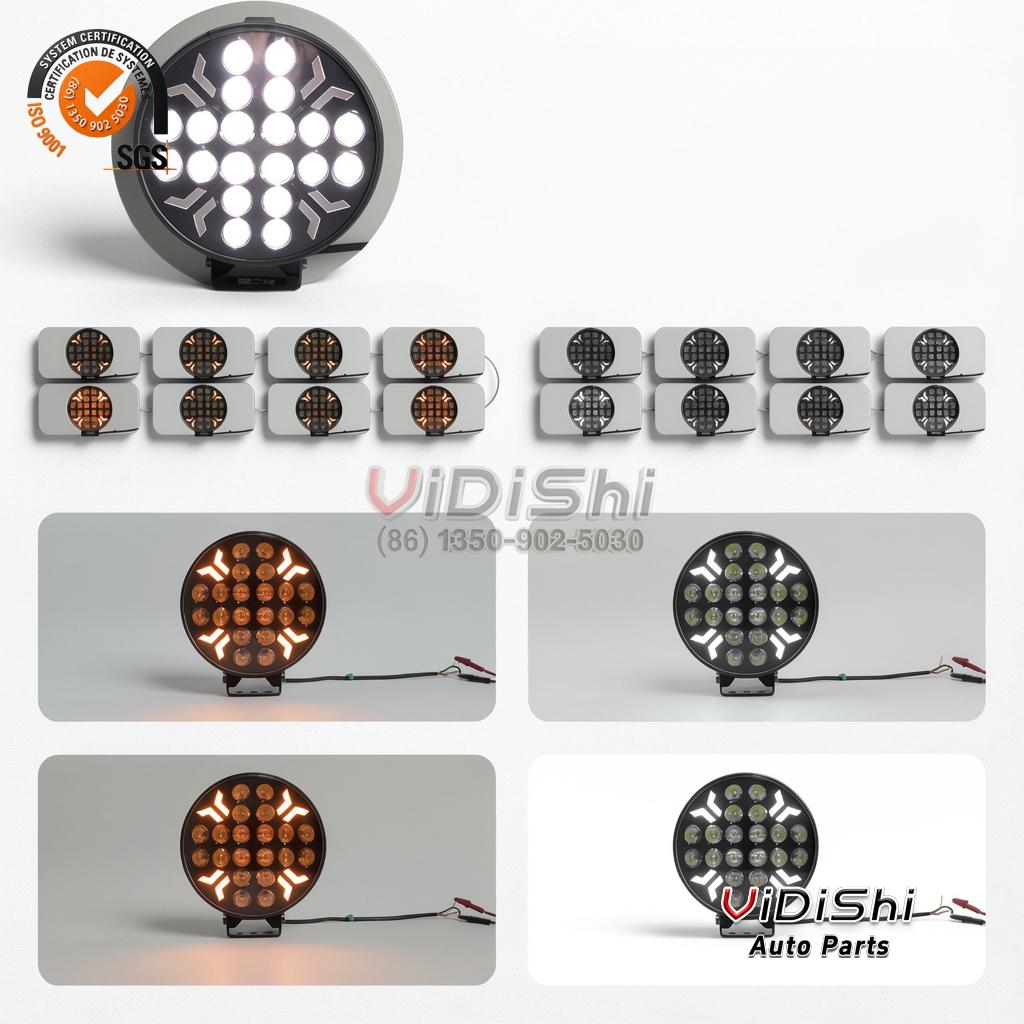 9 inch led driving lamp kit drl mode