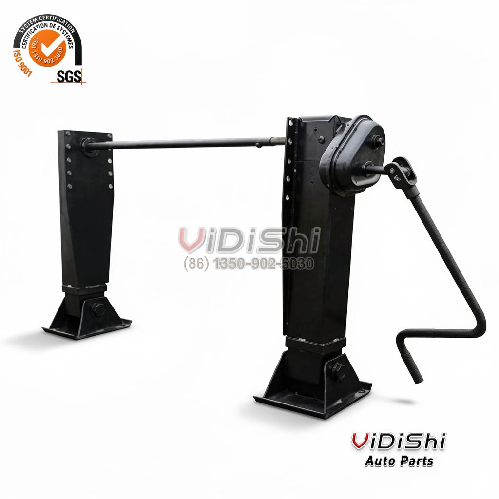 trailer landing gear leg extended position