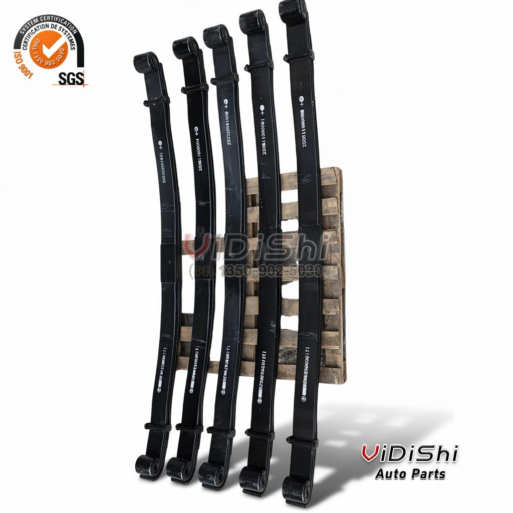 truck leaf spring batch on pallet