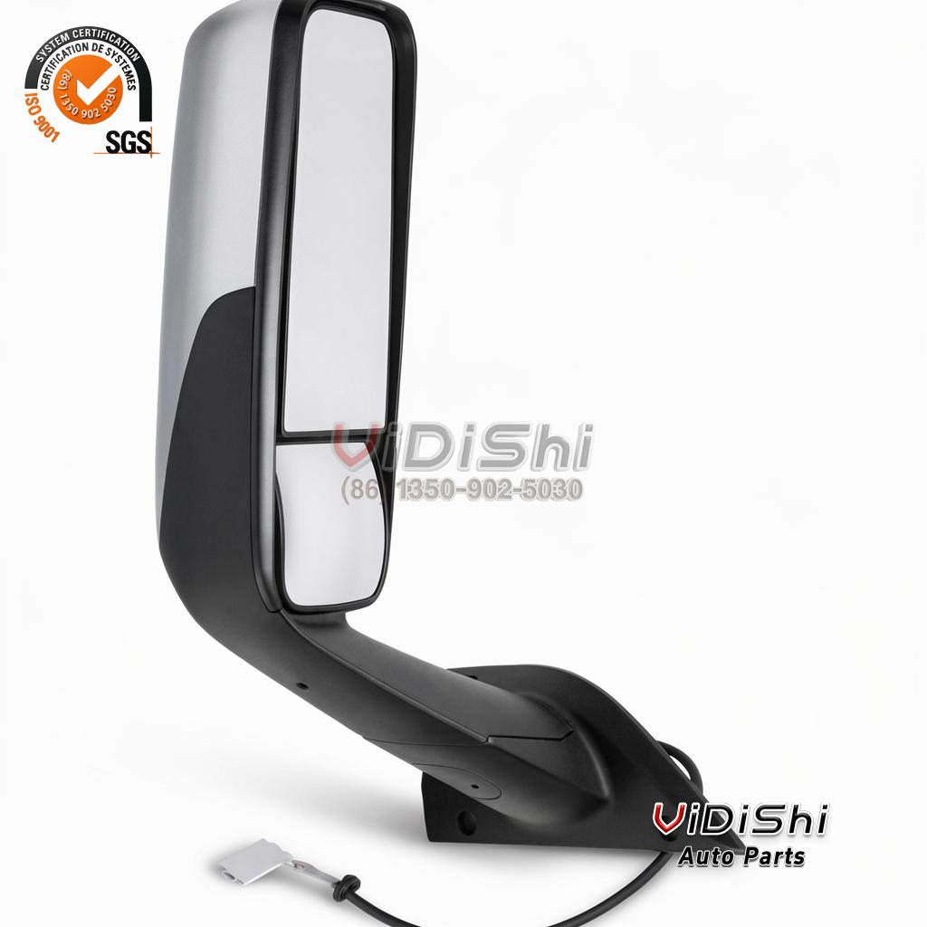 Chrome Truck Door Mirror for Cascadia P4 2018 A22-73907-006 2 Cascadia door mirror rear view with the arm