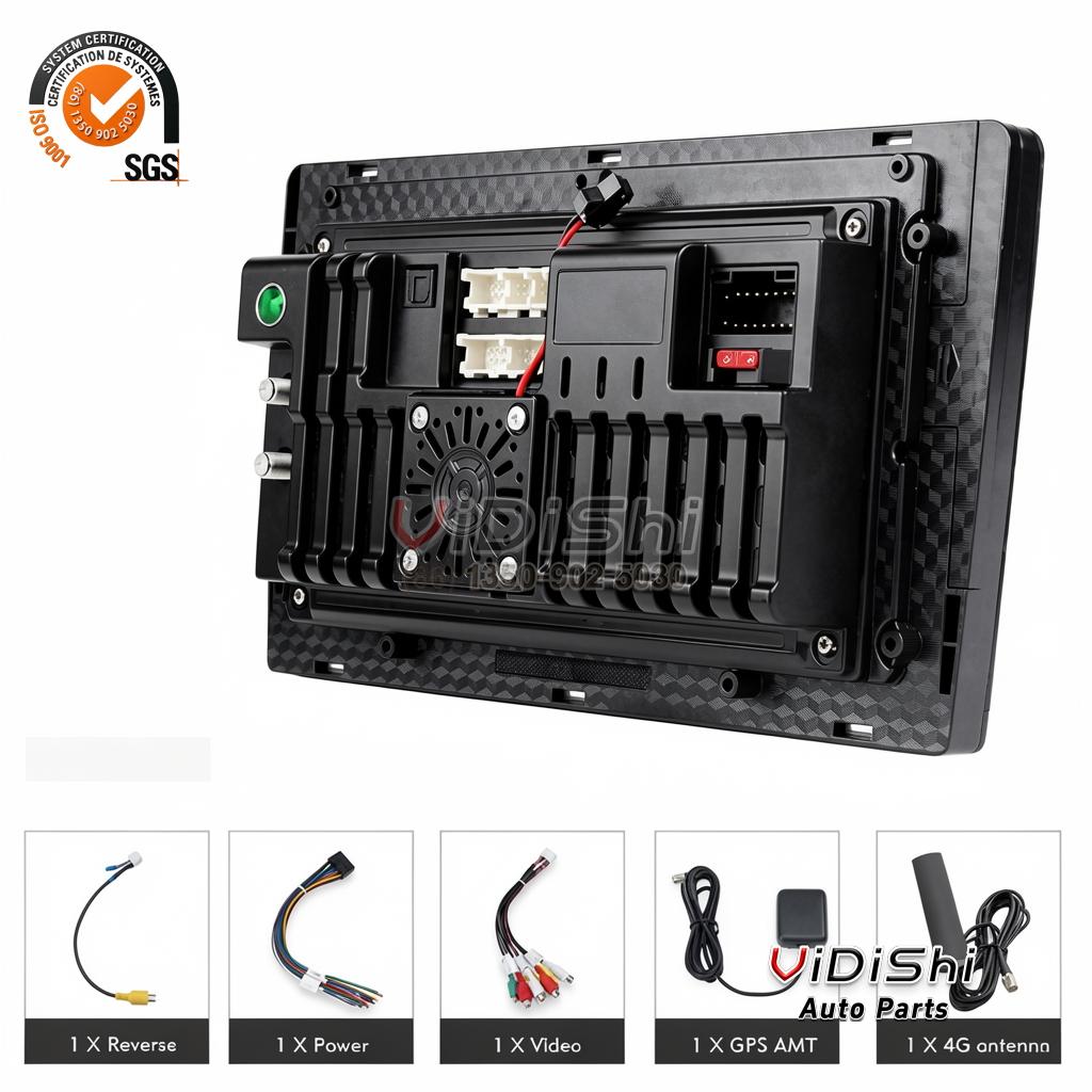 9 Inch Android Car DVD Player 1024x600 Touch Screen CarPlay TC10001 3 Android head unit rear ISO connectors