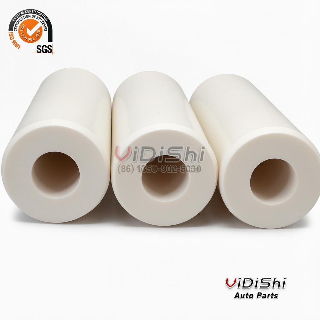 99 Percent Alumina Ceramic Plunger Al2O3 Pump Piston Custom 2 Alumina ceramic plunger ends showing the bores