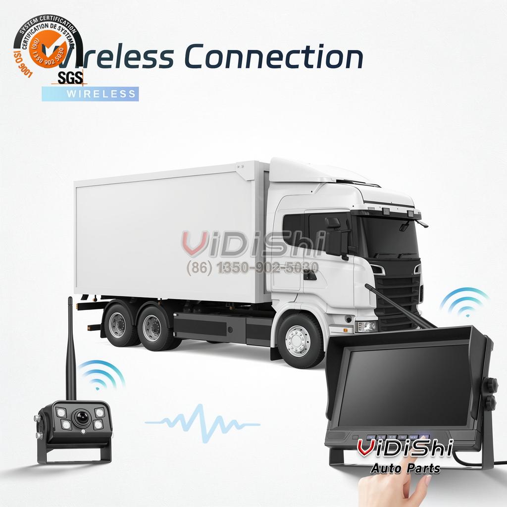 9 inch AHD Digital Wireless Car Rear View Camera Kit Reversing Aid Night Vision IPS — Main view