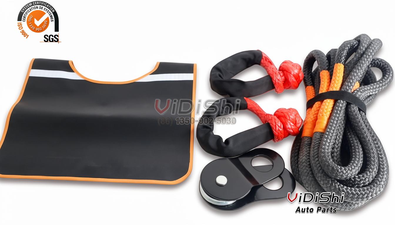 4WD Kinetic Recovery Gear Heavy Duty 4x4 Offroad Recovery Kit - Vidishi Auto Aftermarket Replacement 6 Angle view