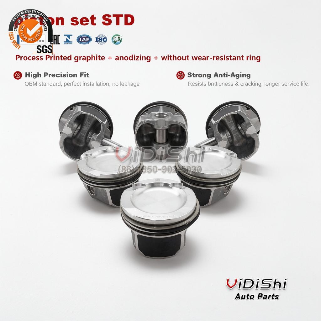 N54 piston assembly small bore spec card OE 11257610295 11257577581 rings 1.2+1.5+2.0 for BMW