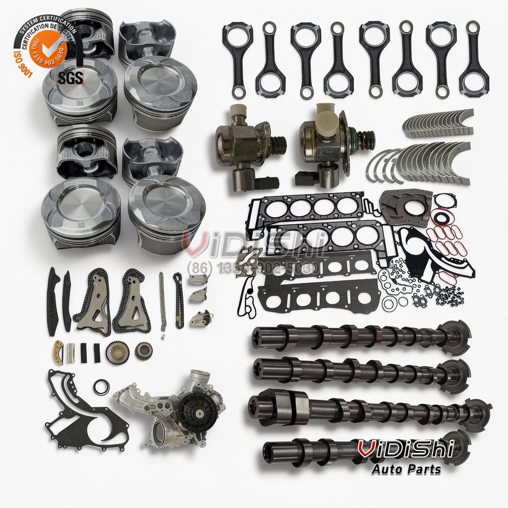 Overhaul Kit 2760331501 Replacement for M278 4.6/4.7 V8 biturbo 6 Row of plain bearing shells and thrust washers on product boxes