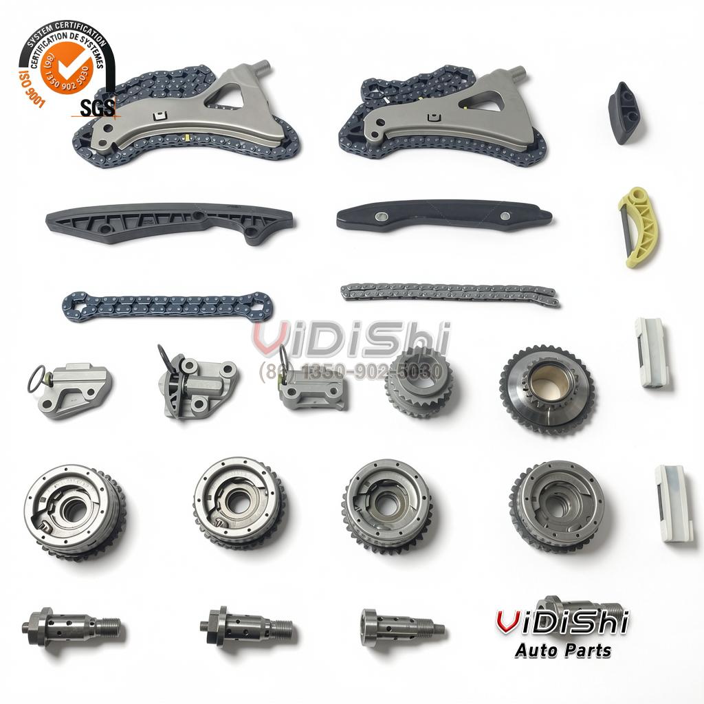 Overhaul Kit 2760331501 Replacement for M278 4.6/4.7 V8 biturbo 3 Timing chain kit with cam trays, guide rails, tensioners and four camshaft adjuster sprockets