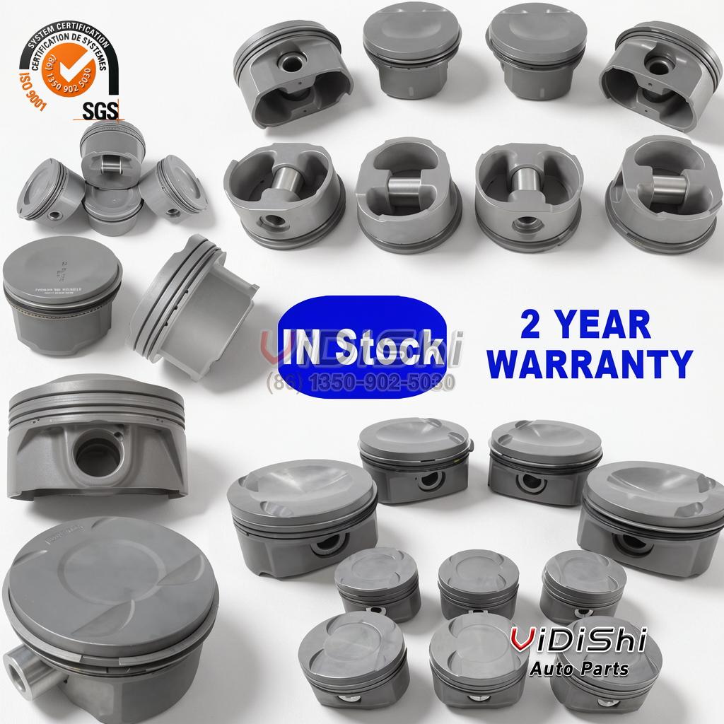 Piston Kit A2640301900 Replacement for M270 3 Piston crown, pin bore and skirt details shown from multiple angles