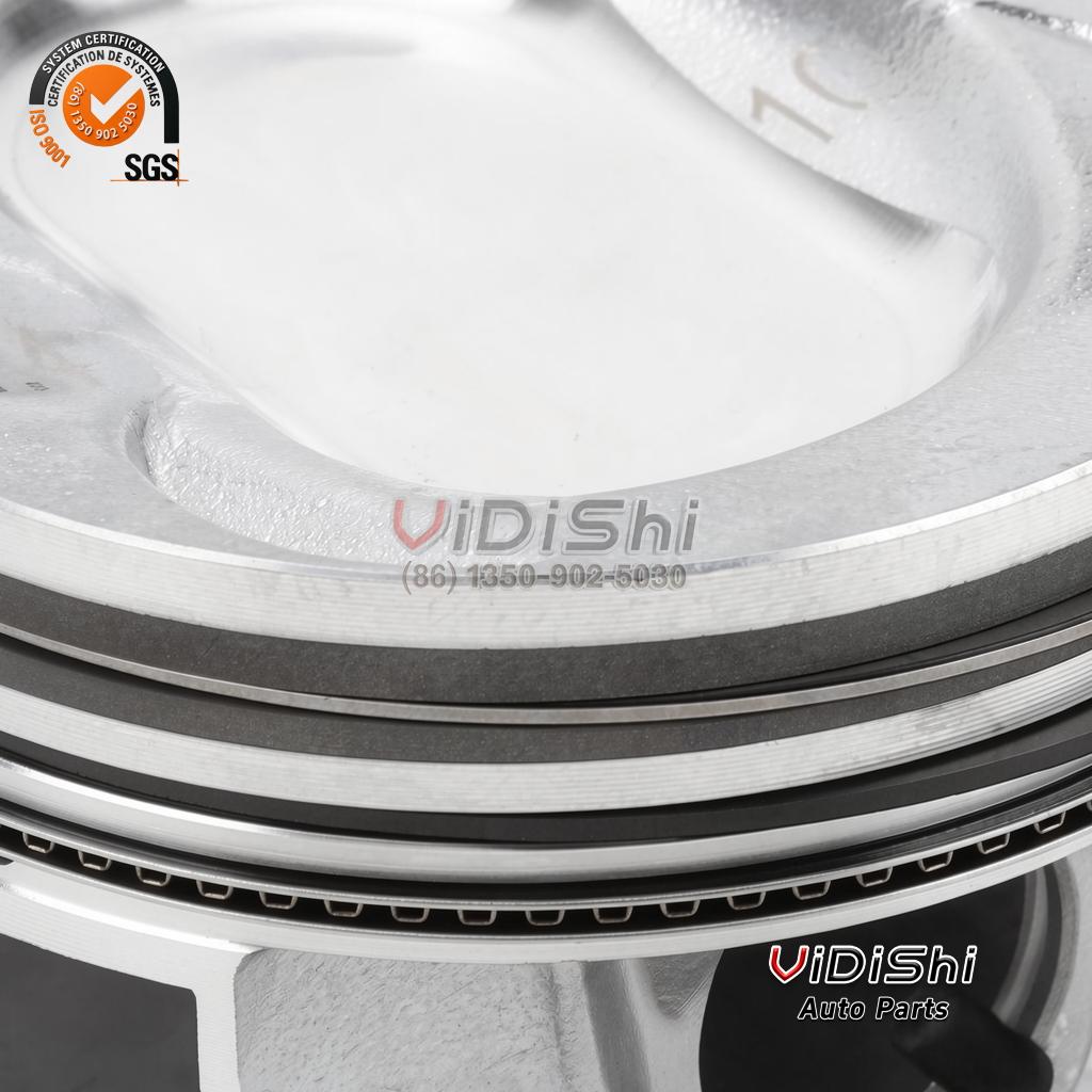 Piston Kit 03C107065AQ Replacement for 1.4 TSI (CAVA 5 VW 1.4 TSI piston crown close-up factory engraving MANER logo 03C107065AQ
