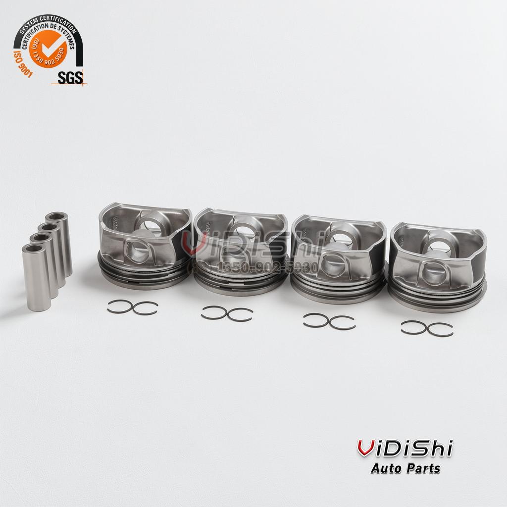 VW 1.4 TSI piston set four pistons with pins and clips 03C107065AQ CAVA CAVF