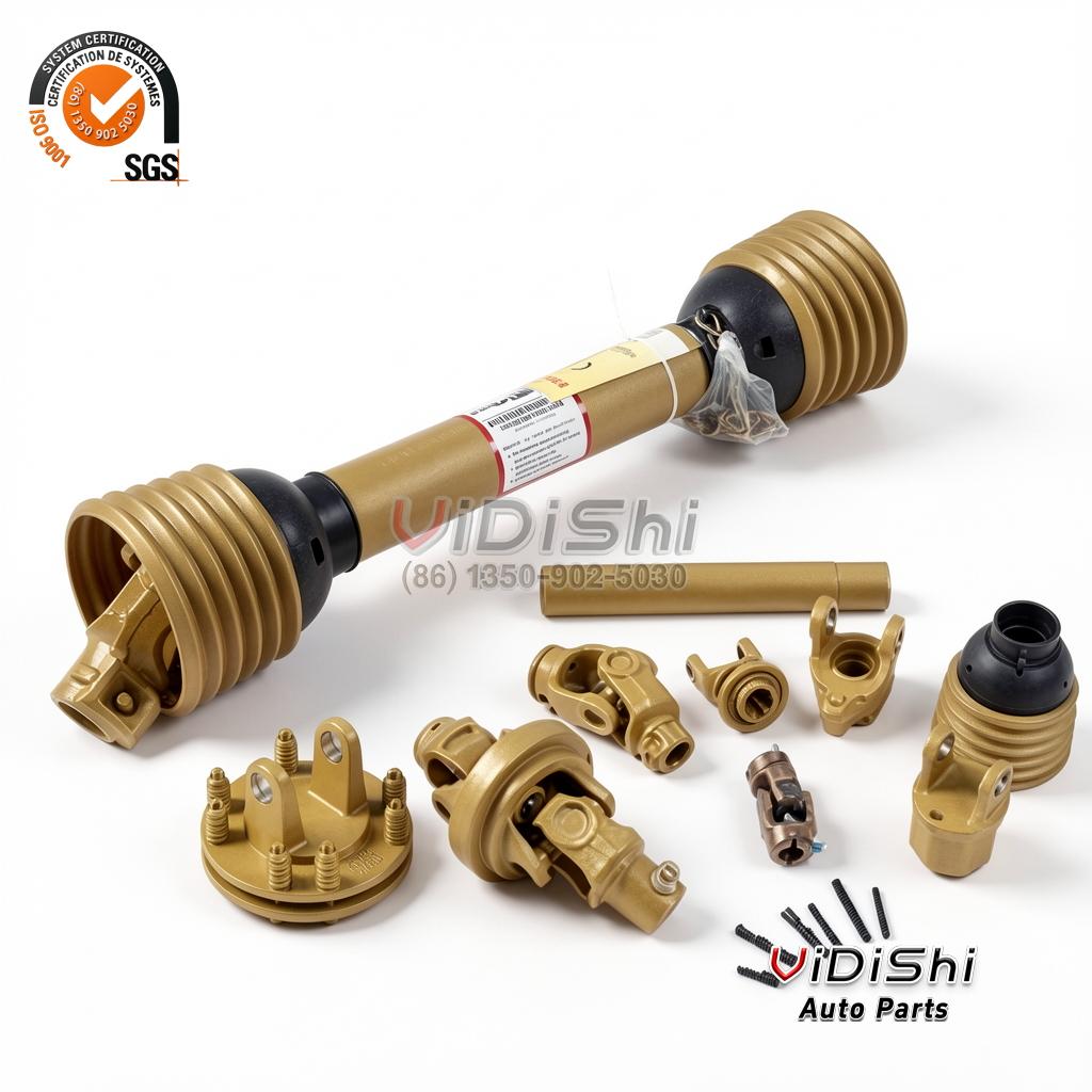 All Products 5 Instruction graphic showing guard length measuring, tube cutting, shaft calipering and circlip refitting, T3-600