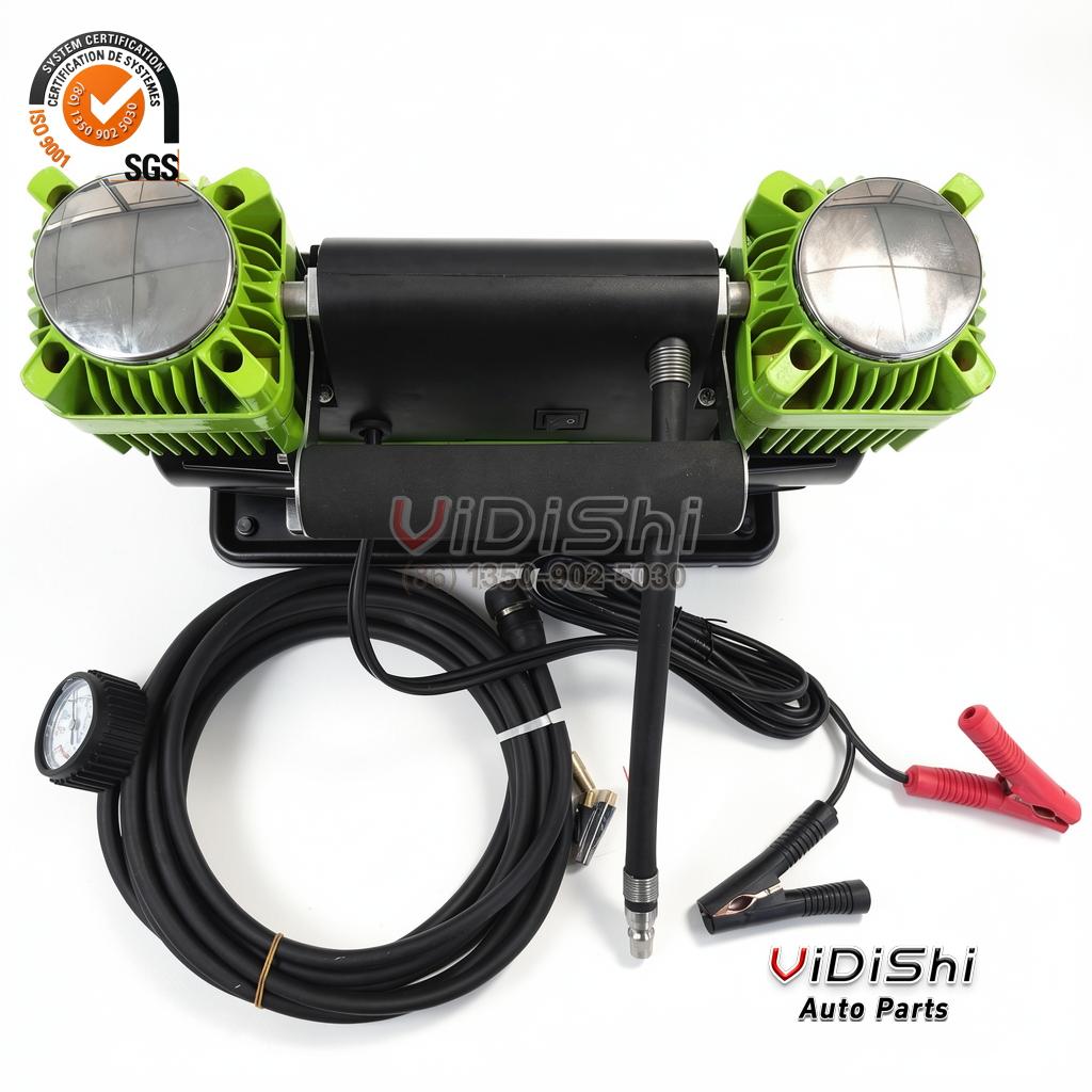 All Products 7 300L/min 4x4 tire inflator with coiled hose, gauge and battery clamps
